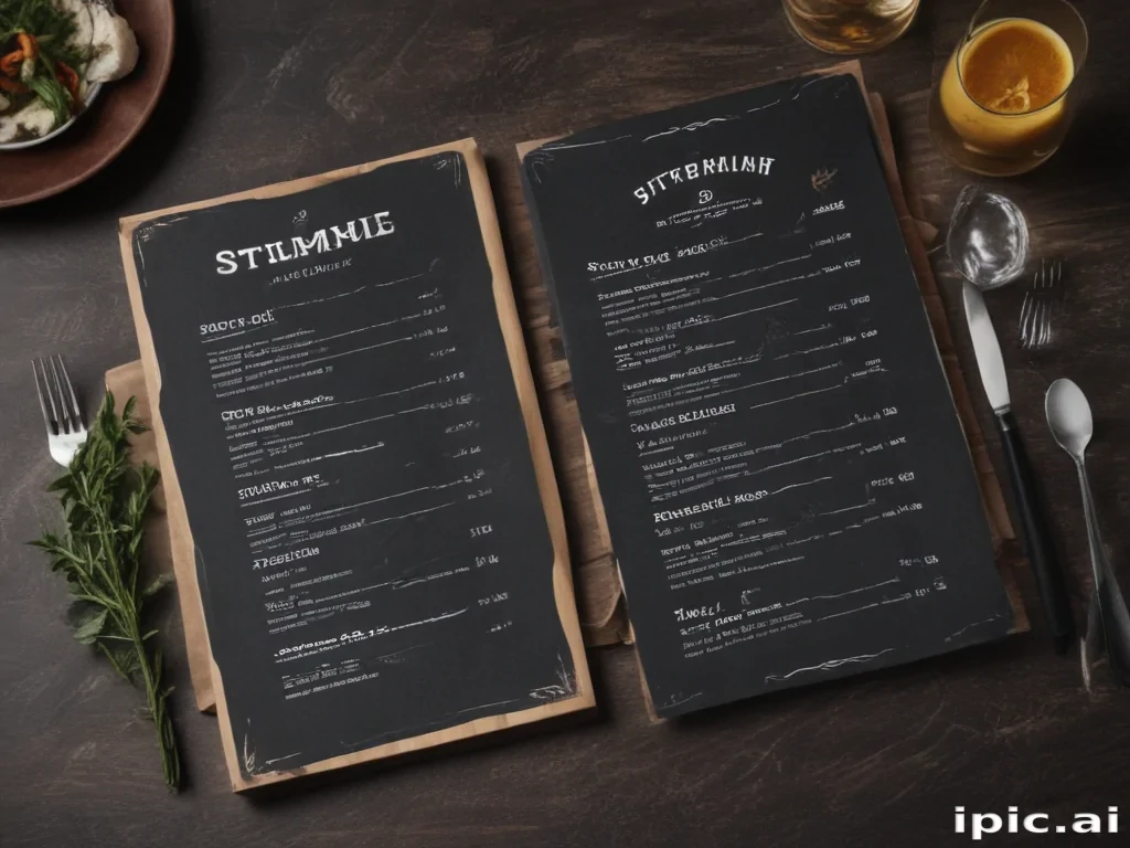 restaurant menu mockup free