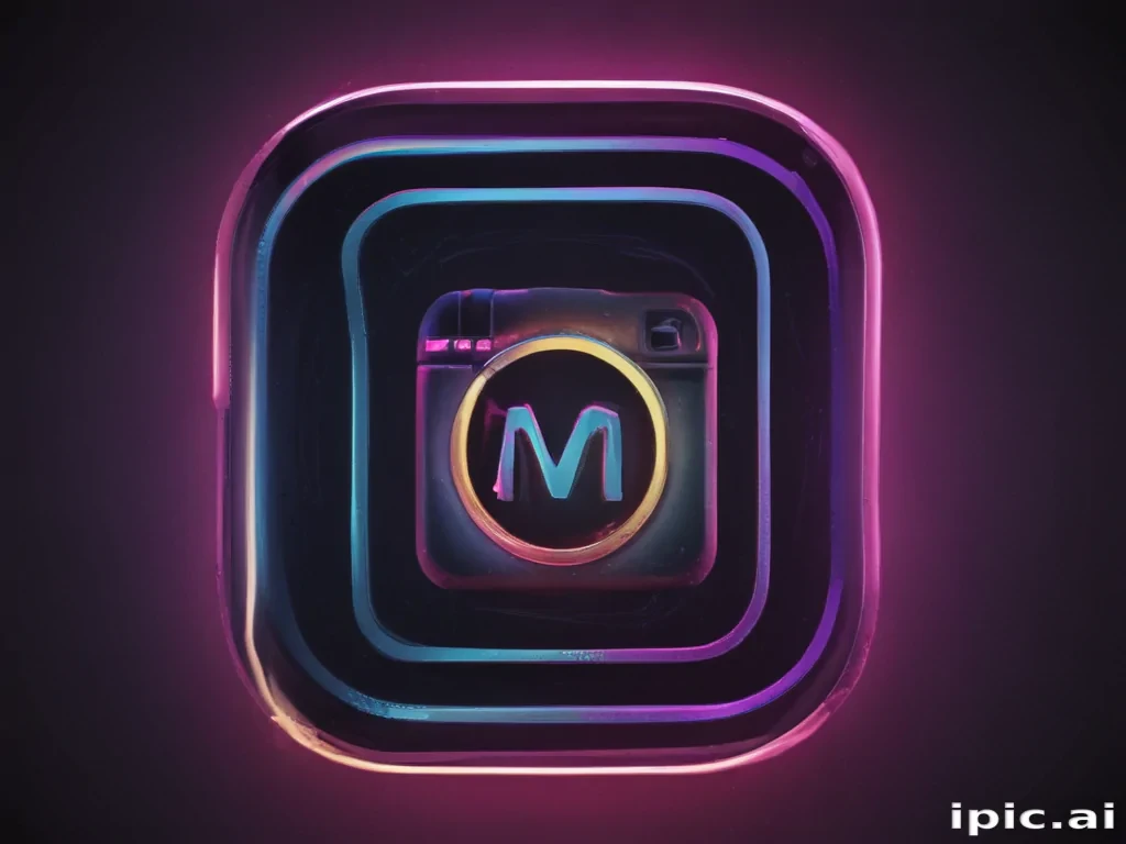 neon instagram logo