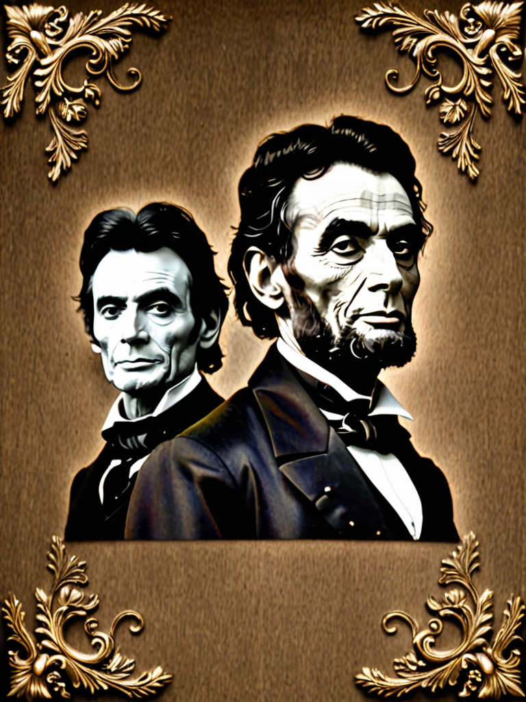 Michael Jackson and Abraham Lincoln staring into your soul, Blank eyes ...