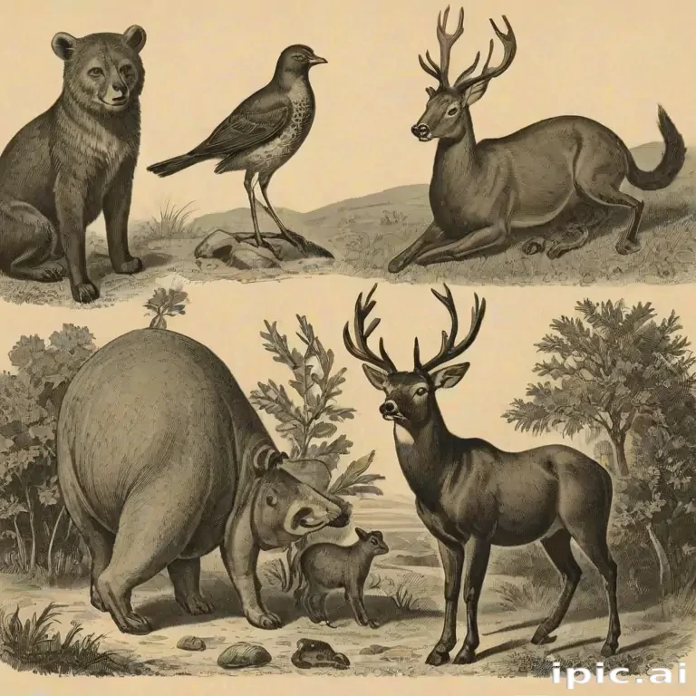 vintage illustrations animals
