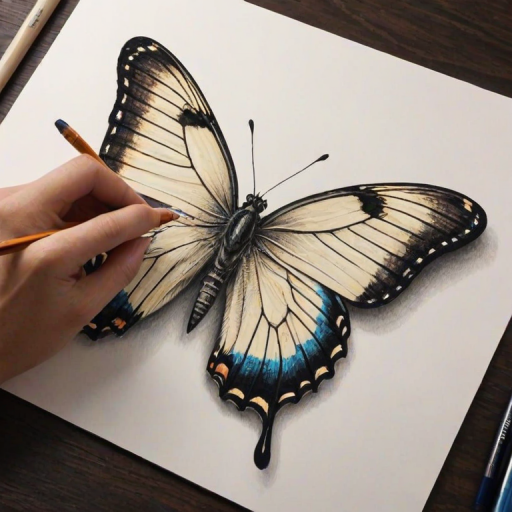 drawing butterfly