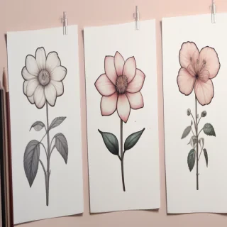 aesthetic flower drawings