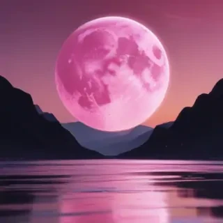 pink moon wallpaper