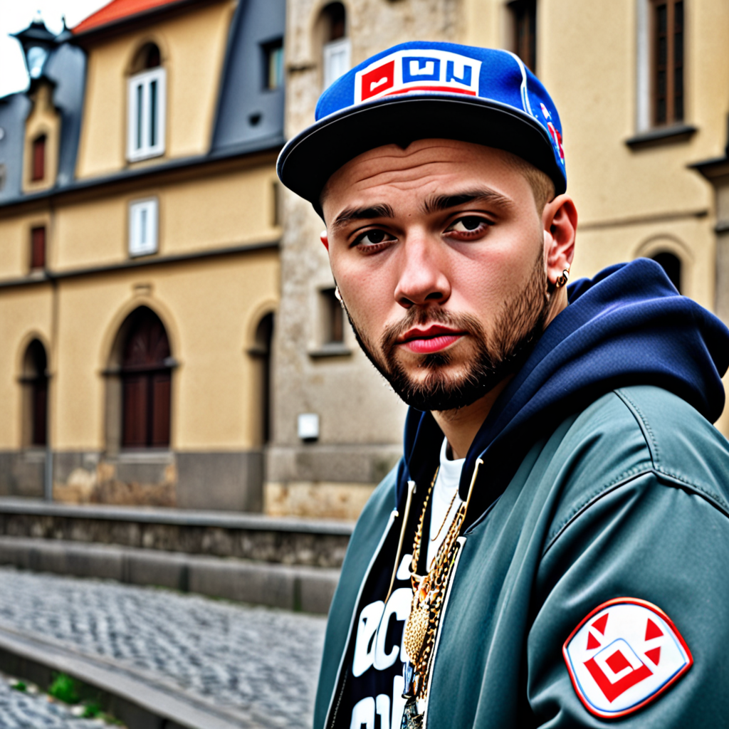 Czech rapper Rohony in the city