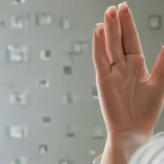 transparent prayer hand