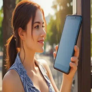 holding a phone