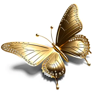 gold butterfly png