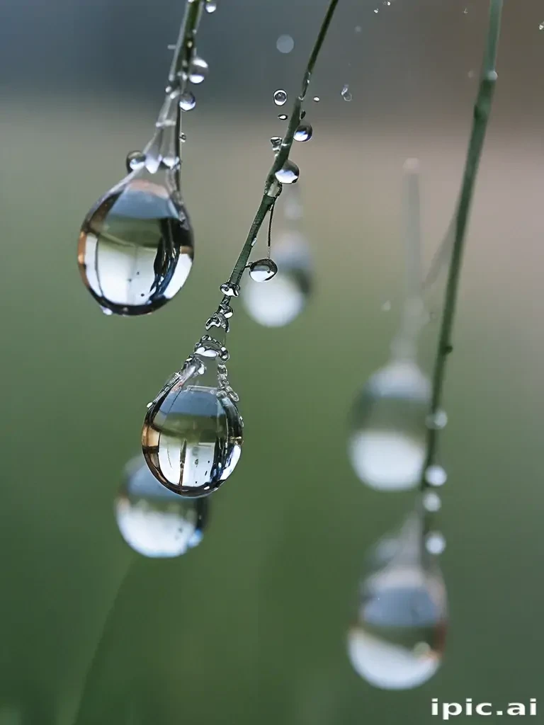 water droplets transparent