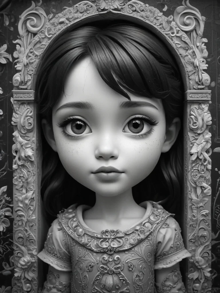 black and white cute
