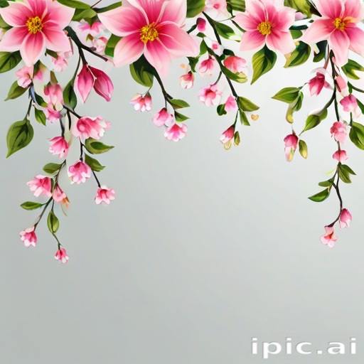 transparent floral border