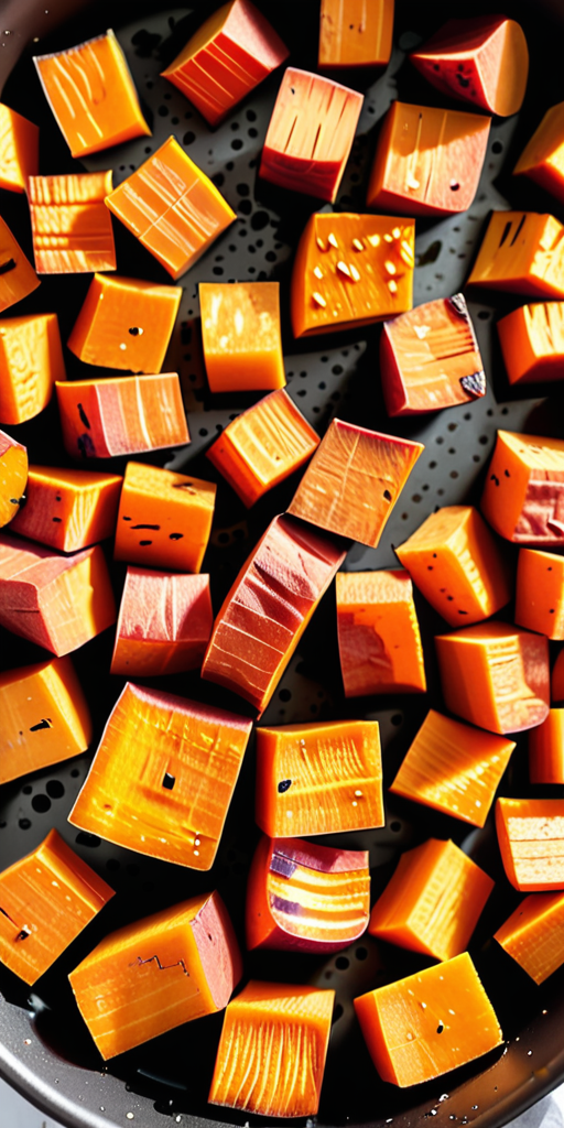 how long to air fry sweet potato cubes