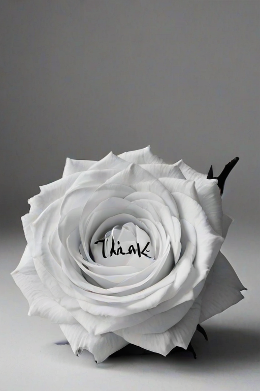 thank you black and white