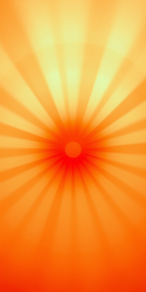 Create an abstract image with a gradient of vibrant orange tones converging toward the center, using a Canon EOS R5, f/8 aperture, ISO 100, 50mm lens, top-down view, and soft focus style for enhanced image quality.