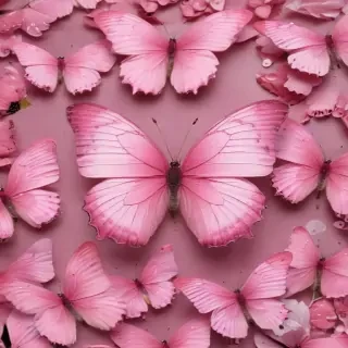 images of pink butterflies
