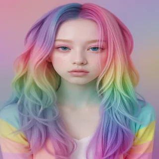 aesthetic pastel rainbow