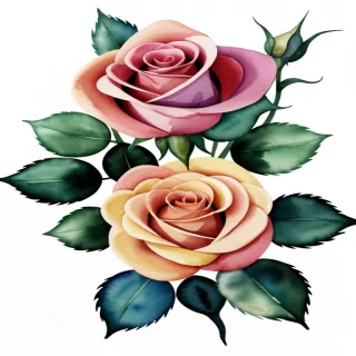 watercolor roses png