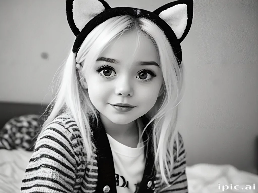 black and white cute
