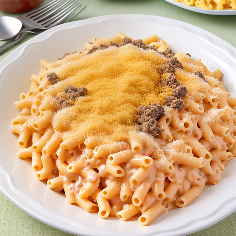 macaroni and cheese with ground beef