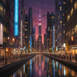 city lights background