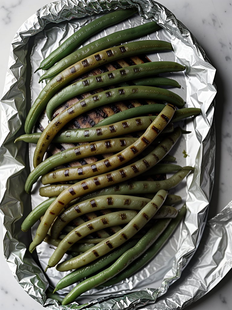 how long to grill green beans in foil