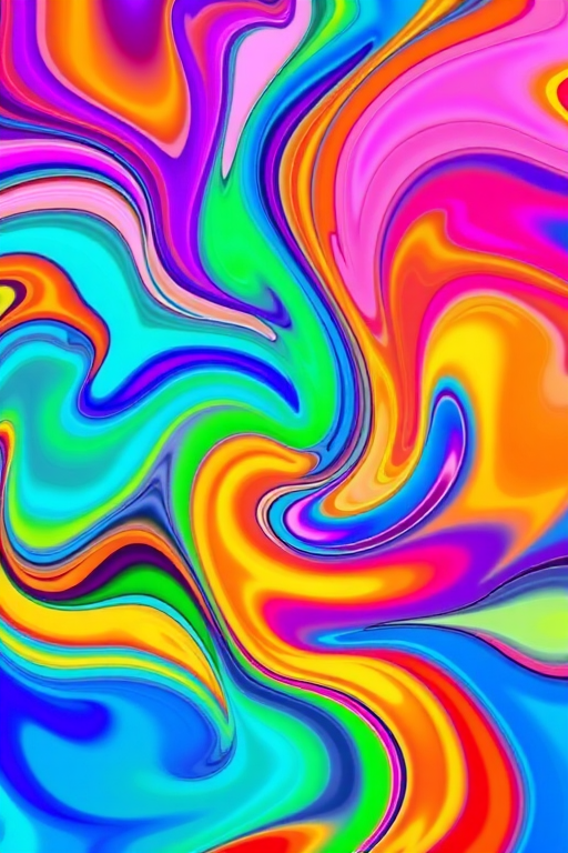 Create a vibrant and colorful abstract pattern with swirling shapes and smooth gradients, captured using a DSLR camera with a 50mm lens, f/1.8 aperture, ISO 100, in natural light, and a wide-angle view for enhanced depth and detail.