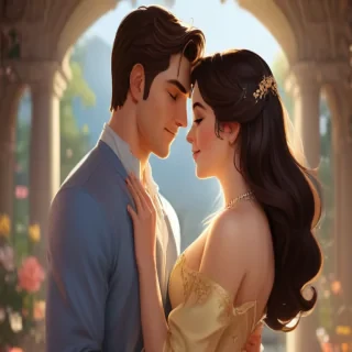 cartoon couple aesthetic