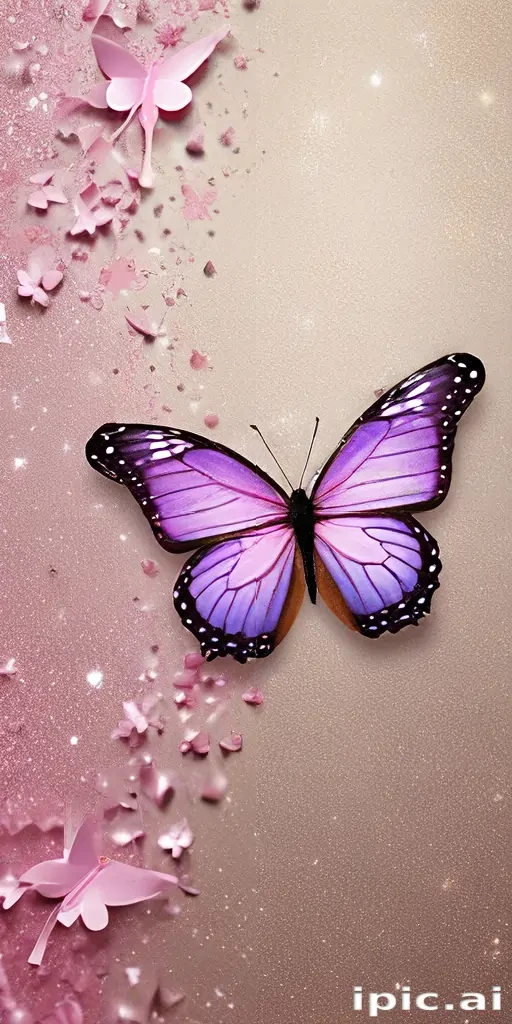 glitter butterfly wallpaper