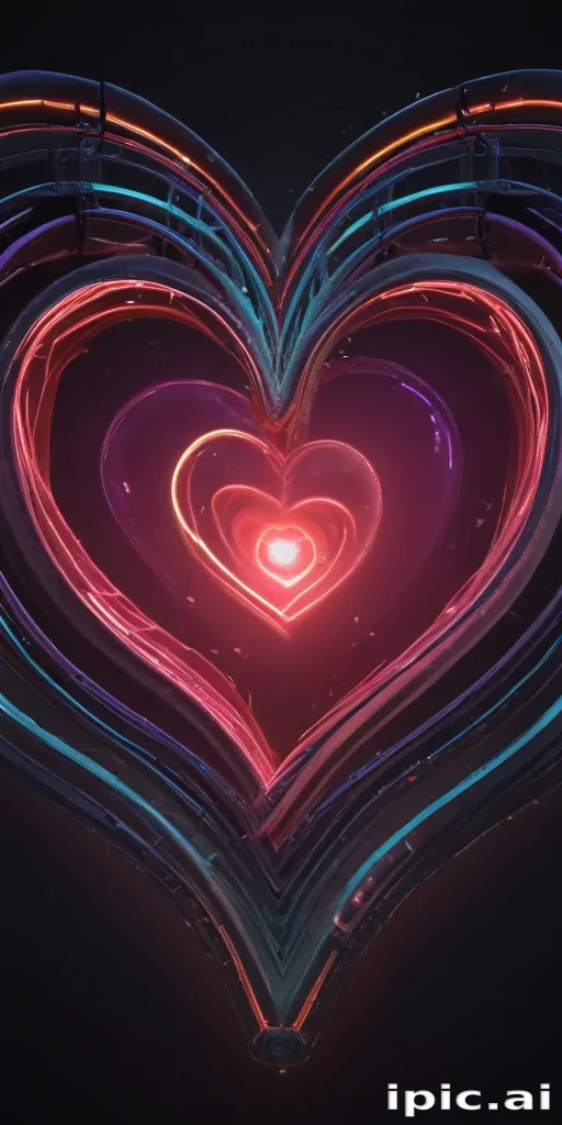 neon heart png