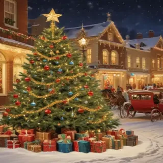 retro christmas image