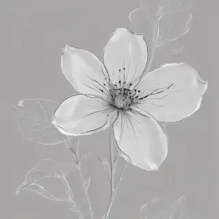 transparent flower outline