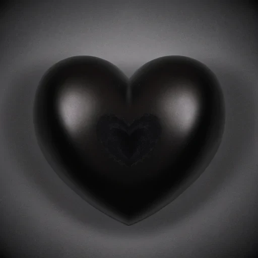 a picture of a black heart