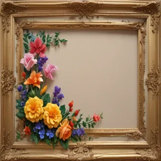 frame with flowers