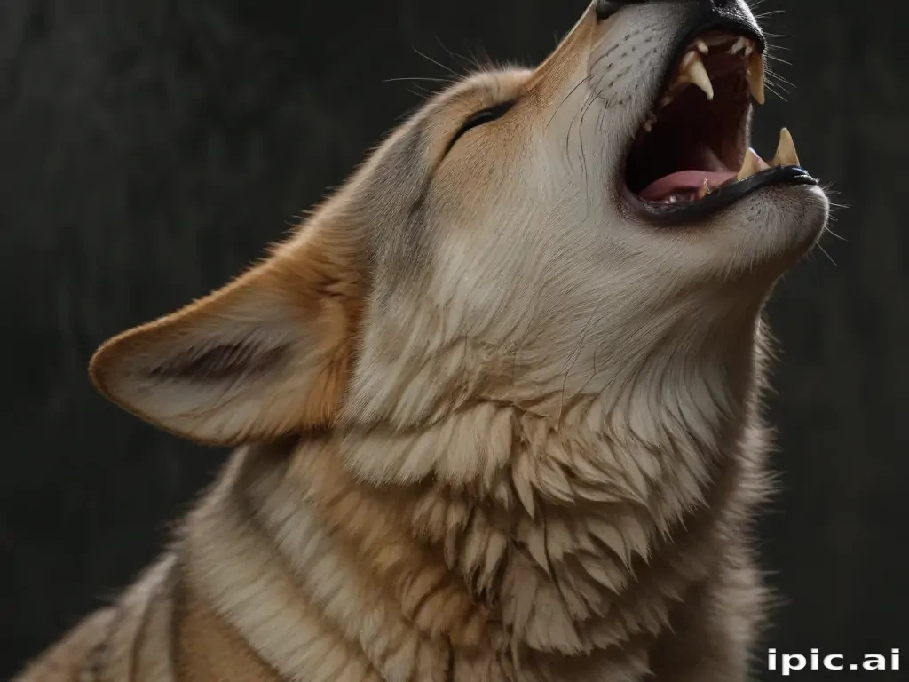 wolf howling png