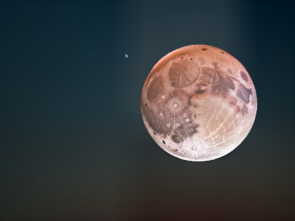A Stunning Close-Up of the Moon with a Distant Planet Nearby.