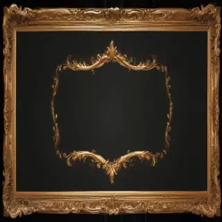 golden frame png transparent