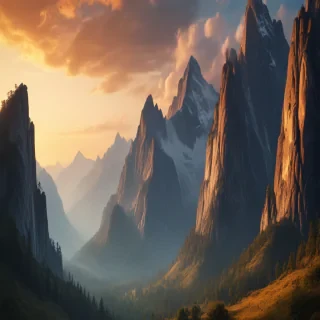 mountainous background