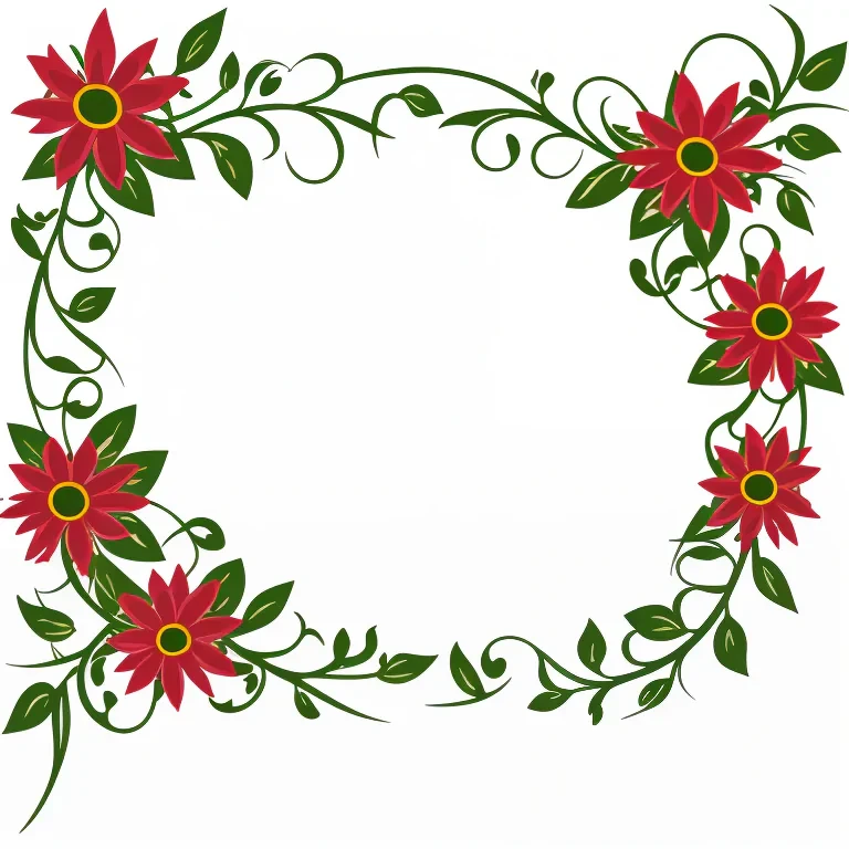 flowery border clipart