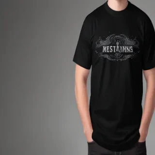 black t-shirt mockup