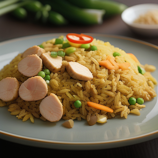 curried fried rice with chicken