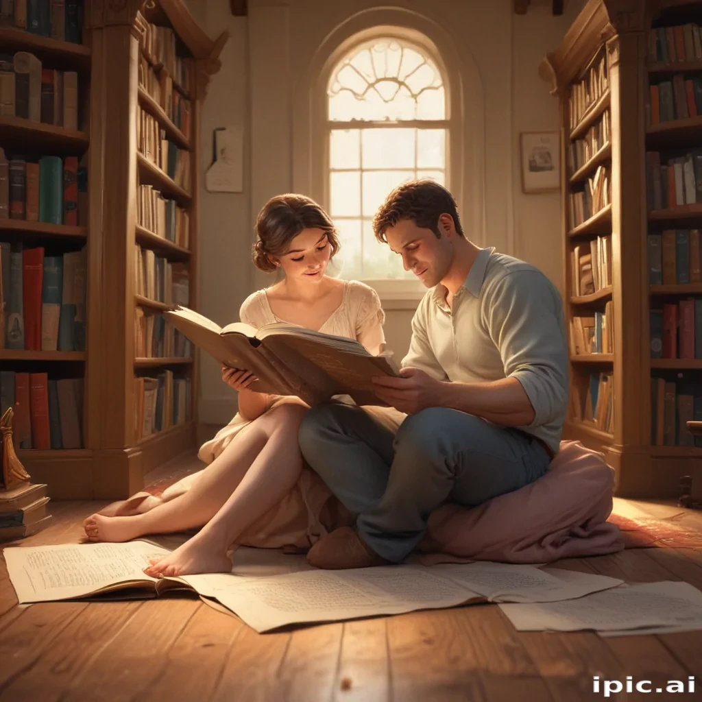 cartoon of reading