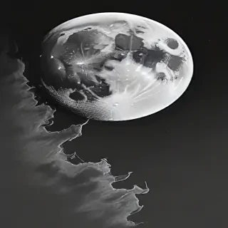 moon sketch