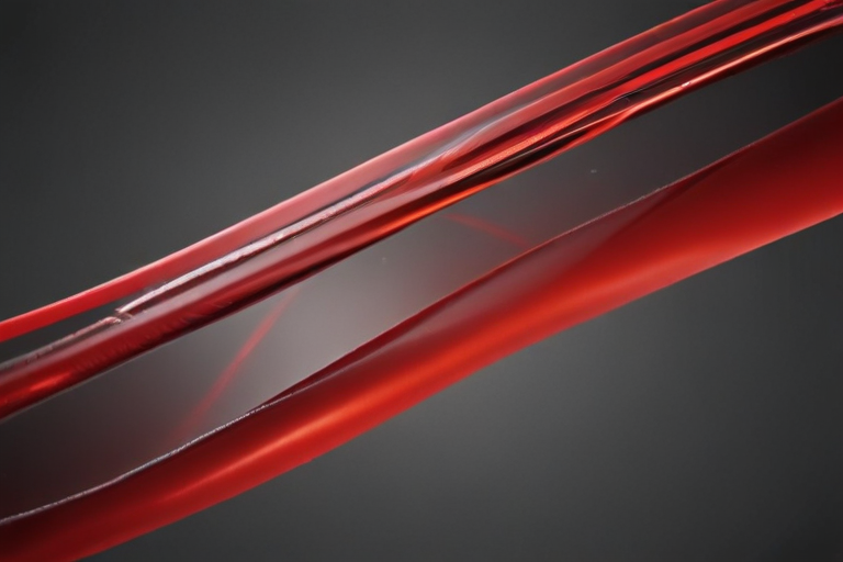 Flowing Red Abstract Lines on a Dark Background Creating Dynamic Visuals