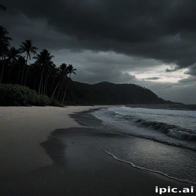 dark beach wallpaper