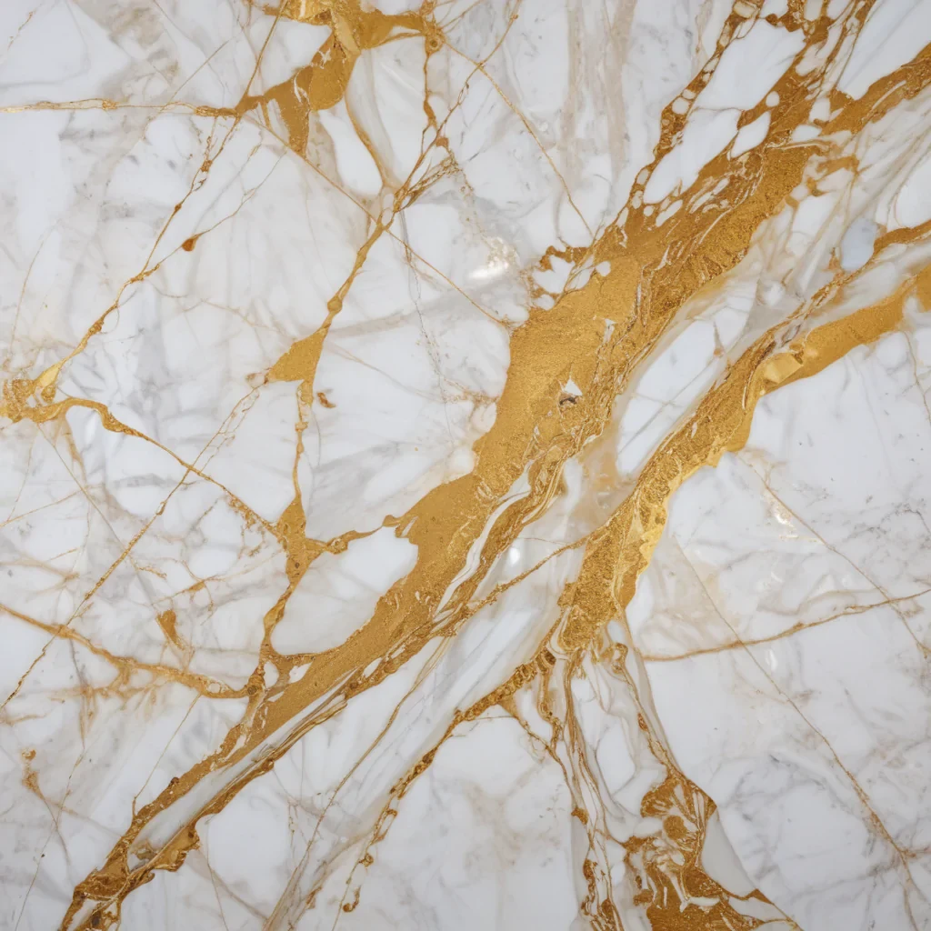 white and gold marble