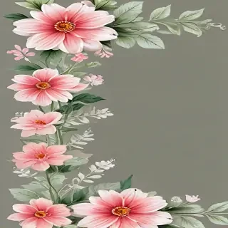 flower border transparent