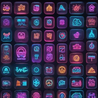 neon app icons