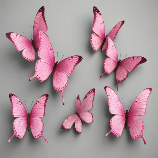 pink butterflies png