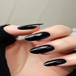 black with glitter