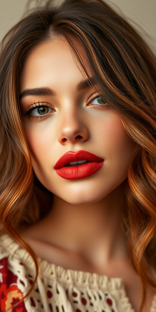 Matte Terracotta Dream lip color offers a warm, earthy tone that enhances natural beauty, perfect for autumn-inspired looks and boho-chic ensembles