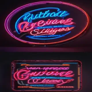neon sign mockup
